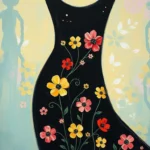 meaning of dreaming black dress with flower patterns