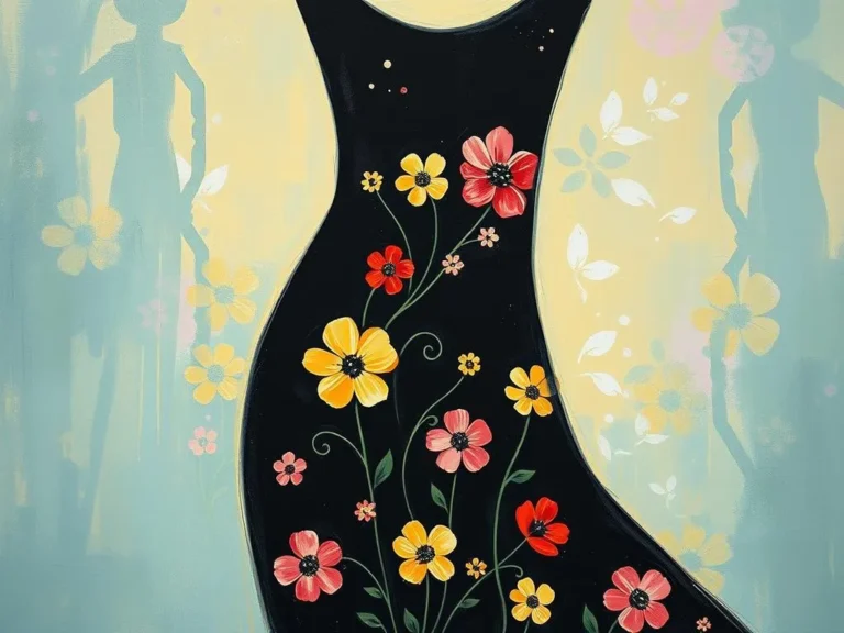 Meaning of Dreaming Black Dress With Flower Patterns