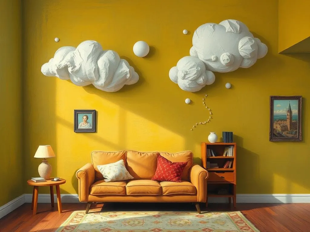 olive green and yellow walls in dreams what do they mean