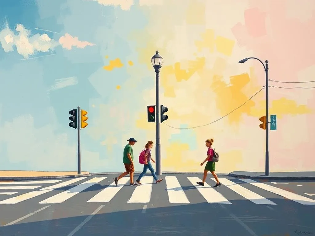 pedestrian crossing dream meaning
