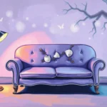 purple couch in dreams