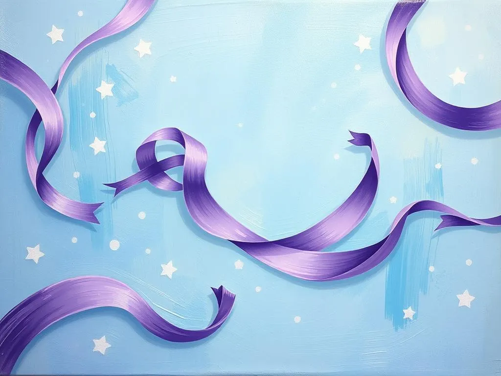purple ribbons in dreams