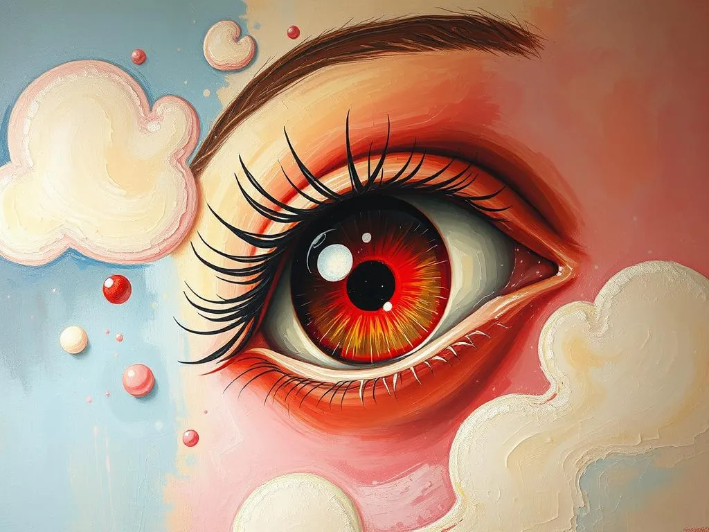 red coloured eye in dreams