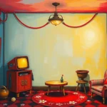 red painted small movie room dream symbol