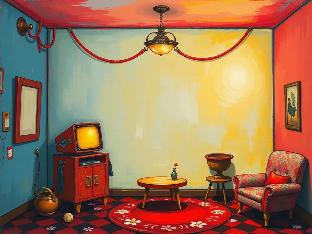 red painted small movie room dream symbol