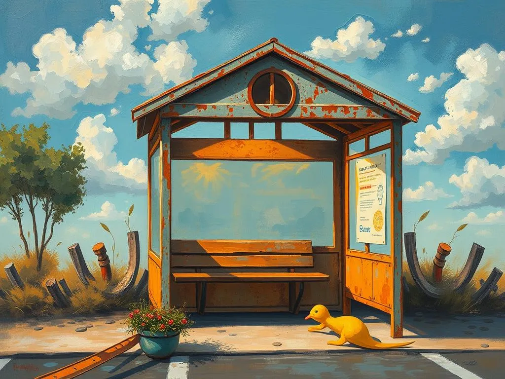 rusty bus stop dream symbolism