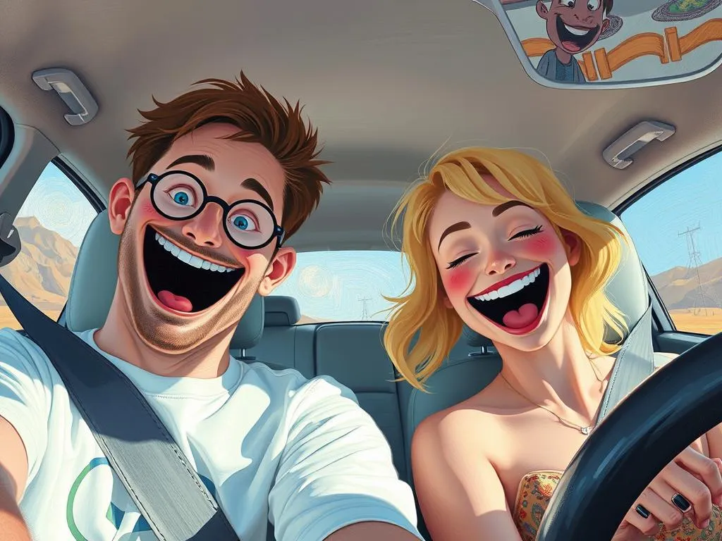 selfie in car