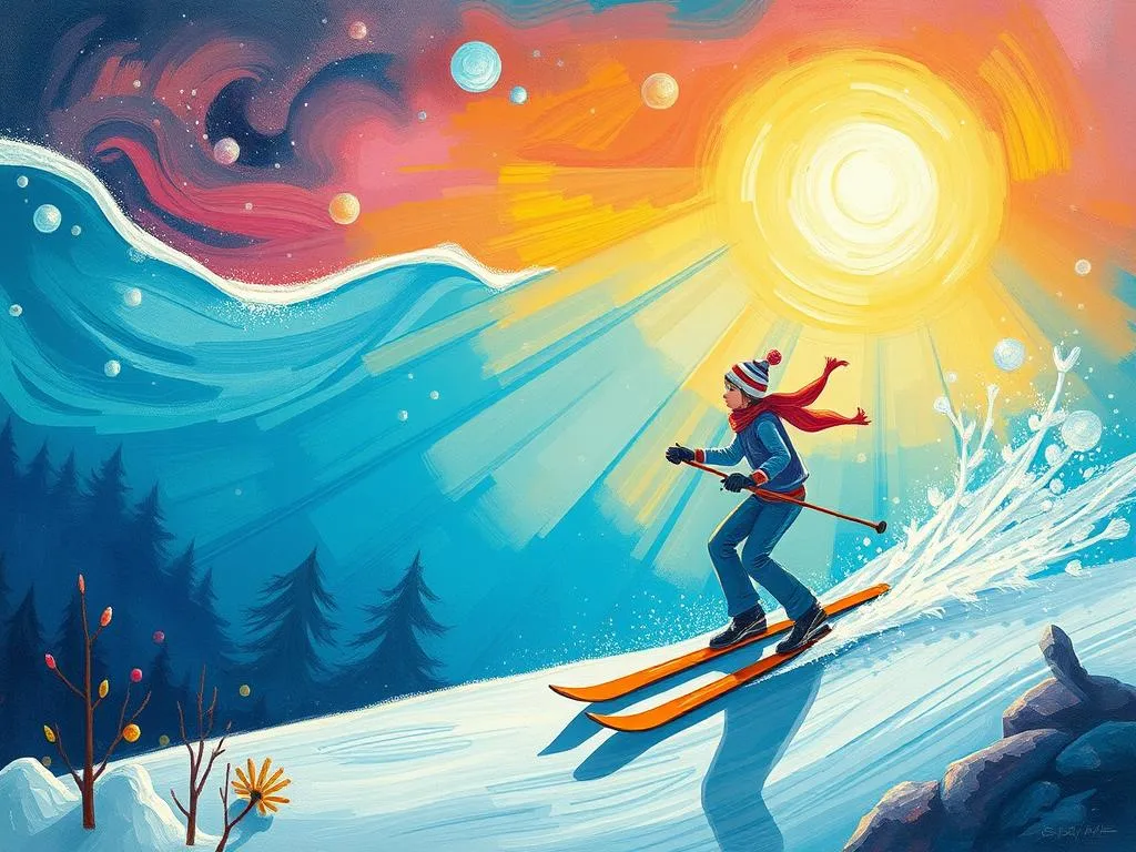 skiing underwater dream symbol