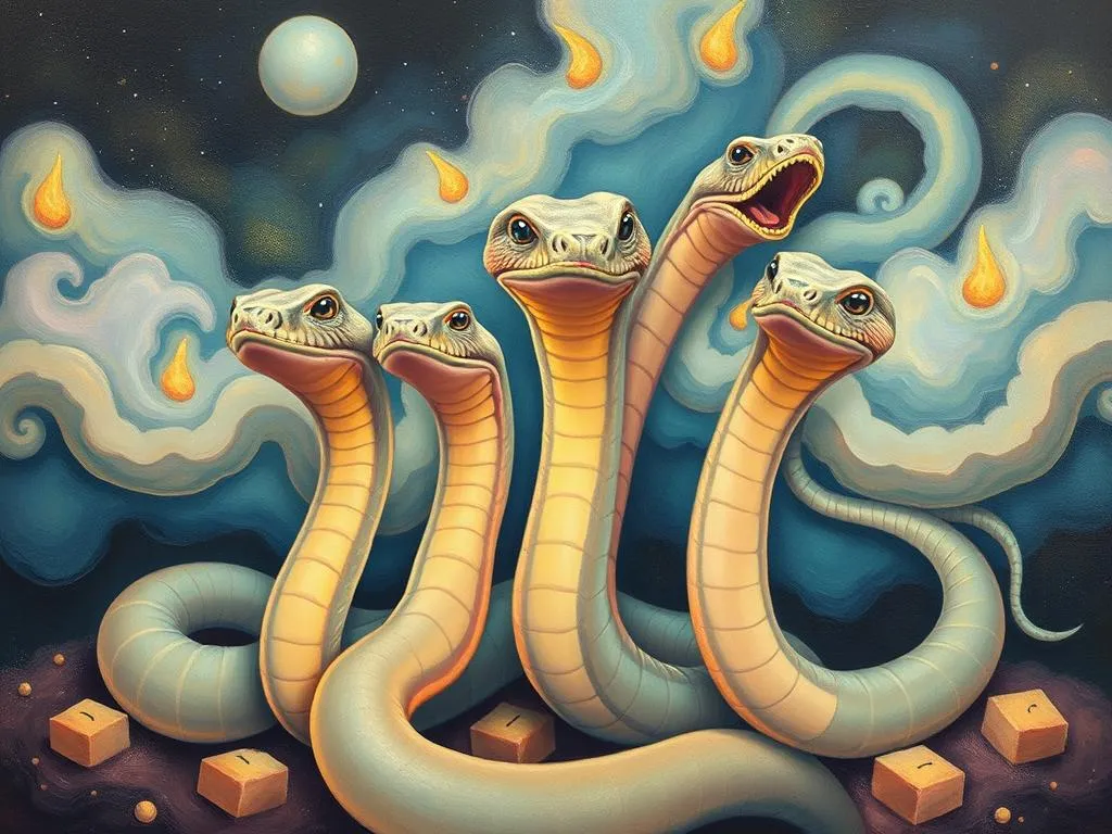 snakes with multiple heads in dreams symbolism