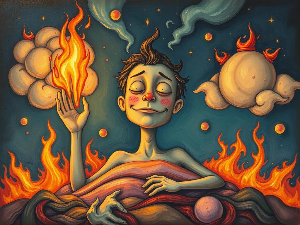 symbols of a burnt man in dreams