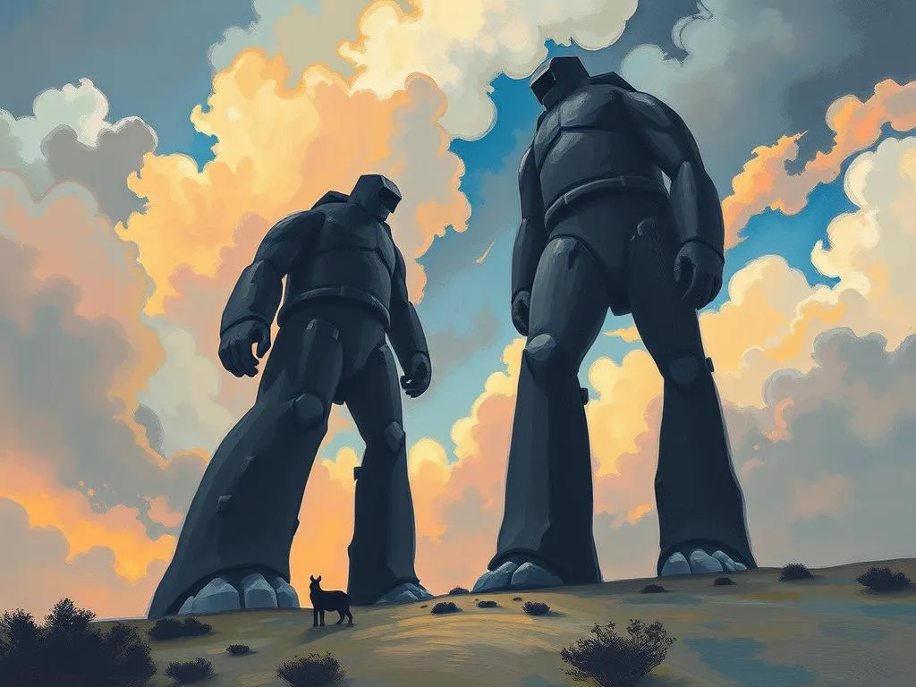 tall black giants in dreams