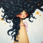 thick long black curly hair dream symbolism