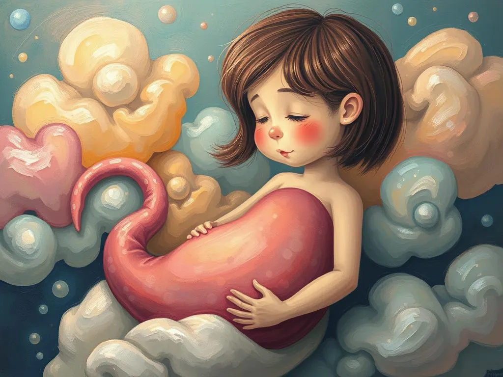 touching stomach in dreams