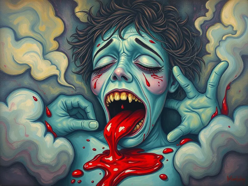 vomiting blood in dreams