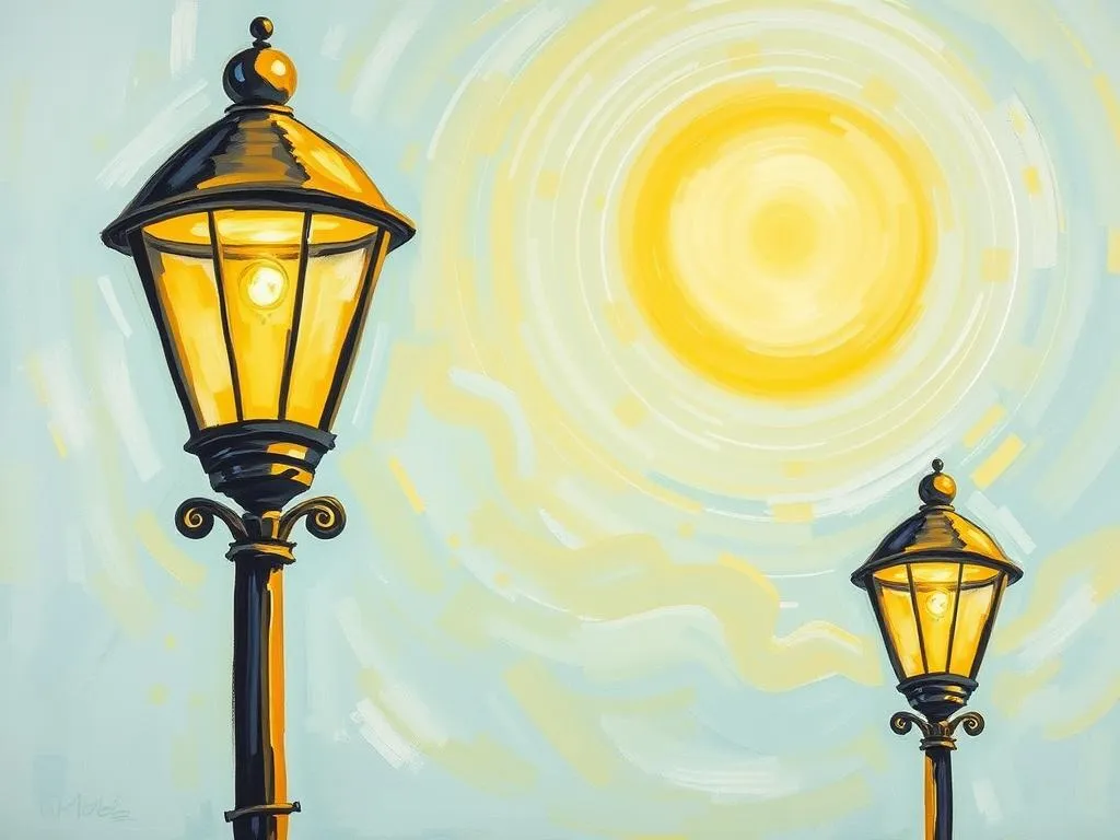 yellow street lamps dream symbol